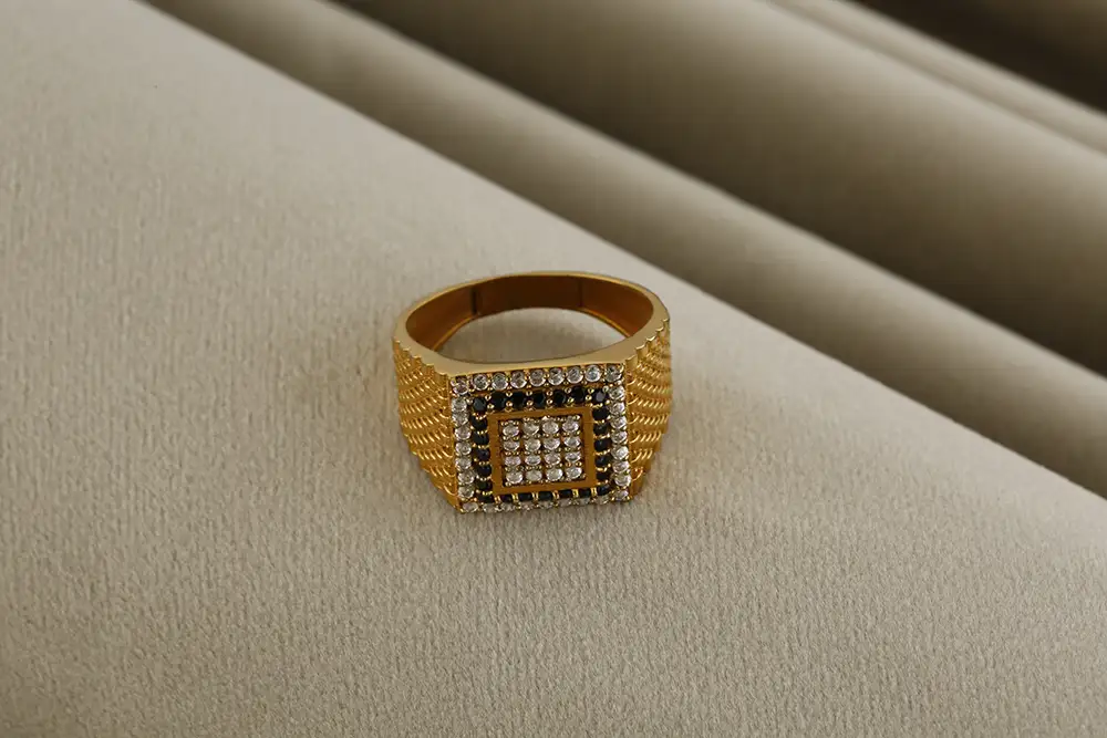 Men’s Gold Plated 925 Silver Ring VJ57